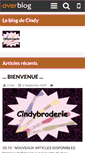 Mobile Screenshot of cindybroderie.over-blog.com