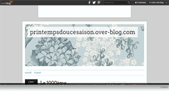 Desktop Screenshot of printempsdoucesaison.over-blog.com