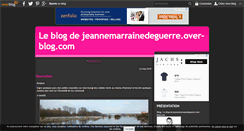 Desktop Screenshot of jeannemarrainedeguerre.over-blog.com
