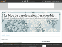 Tablet Screenshot of parolesdefeuilles.over-blog.com