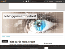 Tablet Screenshot of leblogquimarchedroit.over-blog.com