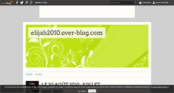 Desktop Screenshot of elijah2010.over-blog.com