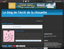 Tablet Screenshot of lecritdelachouette.over-blog.fr