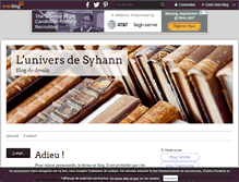 Tablet Screenshot of lunivers-de-syhann.over-blog.com
