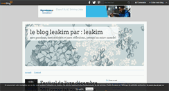 Desktop Screenshot of leakim.over-blog.com
