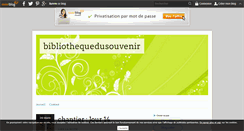 Desktop Screenshot of bibliothequedusouvenir.over-blog.com