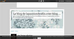 Desktop Screenshot of lapassiondesfils.over-blog.com