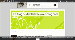 Desktop Screenshot of ddelartiste.over-blog.com