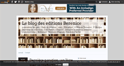 Desktop Screenshot of editions.berenice.over-blog.com
