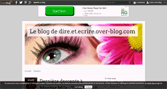 Desktop Screenshot of dire.et.ecrire.over-blog.com