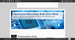 Desktop Screenshot of holocaustresearchproject.over-blog.com