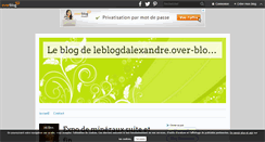 Desktop Screenshot of leblogdalexandre.over-blog.com