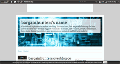 Desktop Screenshot of bargainhunters.over-blog.com