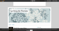 Desktop Screenshot of mouchesflorian.over-blog.com
