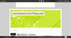 Desktop Screenshot of nayanthara.over-blog.com