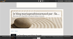 Desktop Screenshot of mariagesabinearnaud.over-blog.com