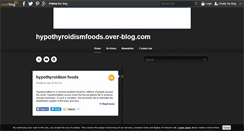 Desktop Screenshot of hypothyroidismfoods.over-blog.com