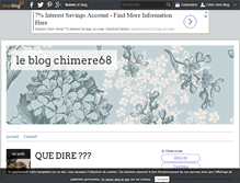 Tablet Screenshot of chimere68.over-blog.com