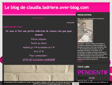 Tablet Screenshot of claudia.ladriere.over-blog.com