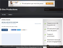Tablet Screenshot of e-one-productions.over-blog.com