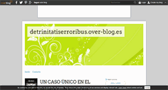 Desktop Screenshot of detrinitatiserroribus.over-blog.es