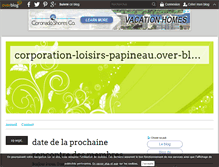 Tablet Screenshot of corporation-loisirs-papineau.over-blog.com