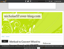 Tablet Screenshot of nicholas57.over-blog.com