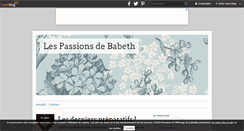 Desktop Screenshot of lespassionsdebabeth.over-blog.com
