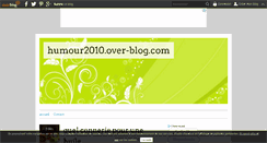 Desktop Screenshot of humour2010.over-blog.com