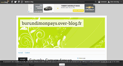Desktop Screenshot of burundimonpays.over-blog.fr
