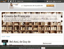 Tablet Screenshot of coursdefrancais.over-blog.fr
