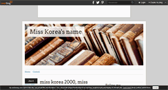 Desktop Screenshot of miss-korea.over-blog.com