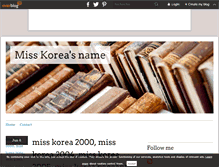 Tablet Screenshot of miss-korea.over-blog.com