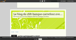 Desktop Screenshot of cfdt-banque-carrefour.over-blog.com