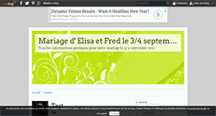 Desktop Screenshot of elisa-et-fred-2011.over-blog.fr