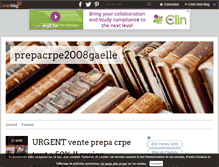 Tablet Screenshot of prepacrpe2008gaelle.over-blog.com