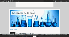 Desktop Screenshot of cancerdelapeau.over-blog.com