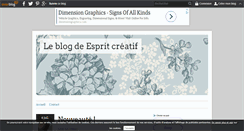 Desktop Screenshot of esprit-creatif.over-blog.com