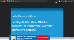 Desktop Screenshot of christinemoser-auteur.over-blog.com