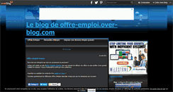 Desktop Screenshot of offre-emploi.over-blog.com