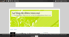 Desktop Screenshot of ditesvousoui.over-blog.com