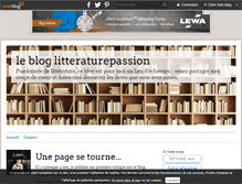 Tablet Screenshot of litteraturepassion.over-blog.com