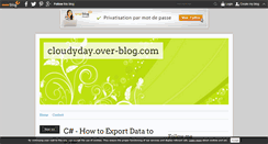 Desktop Screenshot of cloudyday.over-blog.com