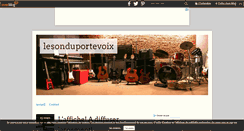 Desktop Screenshot of lesonduportevoix.over-blog.com