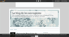 Desktop Screenshot of lessauvageons.over-blog.com