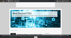 Desktop Screenshot of best-record-wii.over-blog.com