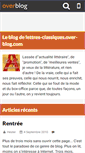 Mobile Screenshot of lettres-classiques.over-blog.com