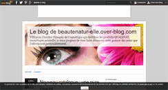Desktop Screenshot of beautenatur-elle.over-blog.com