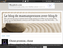 Tablet Screenshot of mamanpressee.over-blog.fr