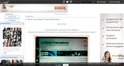 Desktop Screenshot of la-plume-francophone.over-blog.com